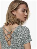 ONLBERA BACK LACE UP S/S DRESS JRS NOOS balsam green