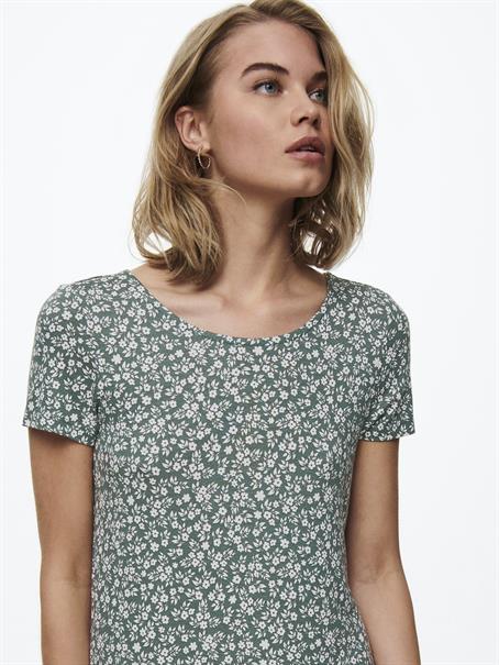 ONLBERA BACK LACE UP S/S DRESS JRS NOOS balsam green