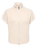 ONLBIANCA SL HIGHNECK ZIP VEST KNT birch