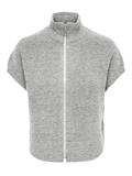 ONLBIANCA SL HIGHNECK ZIP VEST KNT medium grey melange