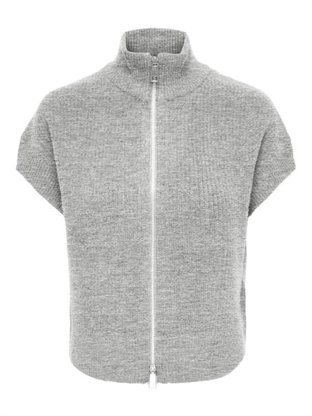 ONLBIANCA SL HIGHNECK ZIP VEST KNT medium grey melange