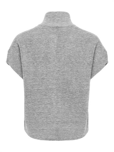 ONLBIANCA SL HIGHNECK ZIP VEST KNT medium grey melange