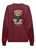 ONLBILA L/S BEAR O-NECK SWT cabernet