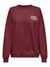ONLBILA L/S BEAR O-NECK SWT cabernet