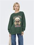 ONLBILA L/S BEAR O-NECK SWT pineneedle