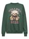 ONLBILA L/S BEAR O-NECK SWT pineneedle