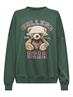 ONLBILA L/S BEAR O-NECK SWT pineneedle