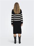 ONLBILLIE LIFE LS STRIPE O-NECK EX KNT black