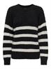 ONLBILLIE LIFE LS STRIPE O-NECK EX KNT black