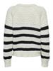 ONLBILLIE LIFE LS STRIPE O-NECK EX KNT cloud dancer