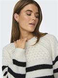 ONLBILLIE LIFE LS STRIPE O-NECK EX KNT cloud dancer