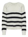 ONLBILLIE LIFE LS STRIPE O-NECK EX KNT cloud dancer