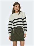 ONLBILLIE LIFE LS STRIPE O-NECK EX KNT cloud dancer
