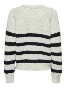 ONLBILLIE LIFE LS STRIPE O-NECK EX KNT cloud dancer
