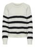 ONLBILLIE LIFE LS STRIPE O-NECK EX KNT cloud dancer