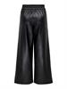 ONLBINA FAUX LEATHER WIDE PANT BF OTW black