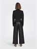 ONLBINA FAUX LEATHER WIDE PANT BF OTW black
