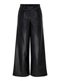 ONLBINA FAUX LEATHER WIDE PANT BF OTW black