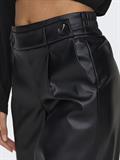 ONLBINA FAUX LEATHER WIDE PANT BF OTW black