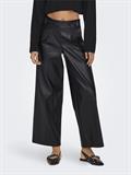 ONLBINA FAUX LEATHER WIDE PANT BF OTW black