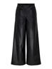 ONLBINA FAUX LEATHER WIDE PANT BF OTW black
