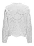 ONLBINE LALISA LS V-NECK EMB TOP WVN bright white