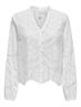 ONLBINE LALISA LS V-NECK EMB TOP WVN bright white
