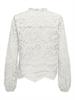 ONLBINE LALISA LS V-NECK EMB TOP WVN cloud dancer