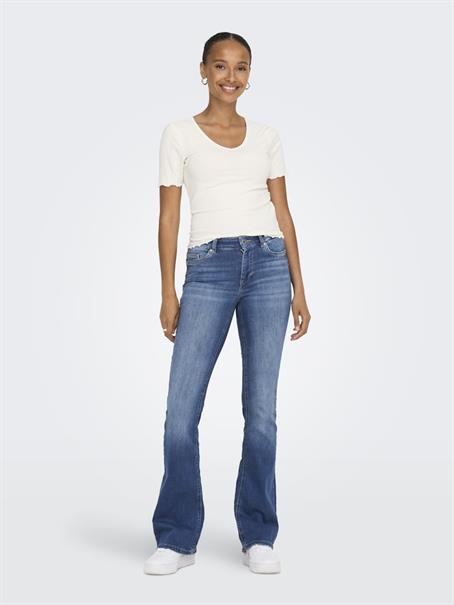 ONLBLUSH MID FLARED DNM REA1319 NOOS medium blue denim