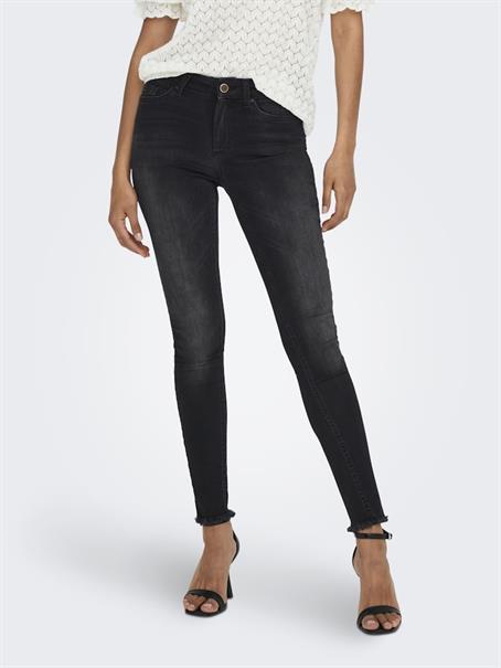 ONLBLUSH MID SK ANK RW DNM REA1099 NOOS black denim