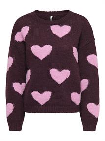 ONLBOOTLE LS FLOWER O-NECK KNT fig