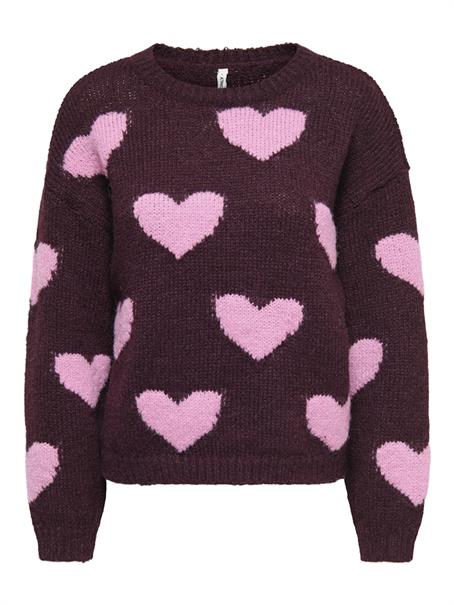 ONLBOOTLE LS FLOWER O-NECK KNT fig