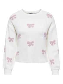 ONLBORA LS PATTERN PULLOVER CS KNT cloud dancer