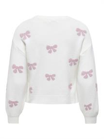 ONLBORA LS PATTERN PULLOVER CS KNT cloud dancer