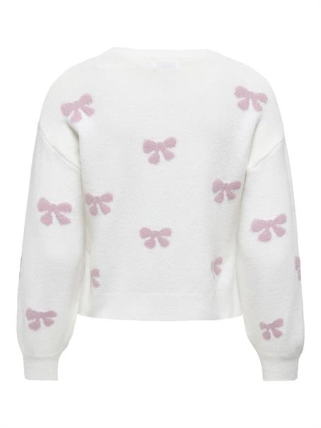 ONLBORA LS PATTERN PULLOVER CS KNT cloud dancer