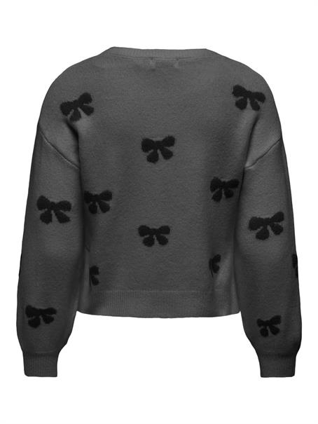 ONLBORA LS PATTERN PULLOVER CS KNT medium grey melange
