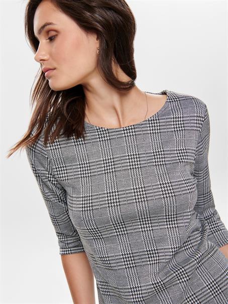 ONLBRILLIANT 3/4 CHECK DRESS JRS black