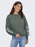 ONLBROOKE L/S O-NECK FLOWER SWT NOOS balsam green