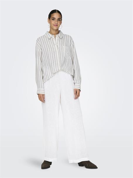 ONLBRUXELLES HW LINEN BLEN PANT PNT NOOS bright white