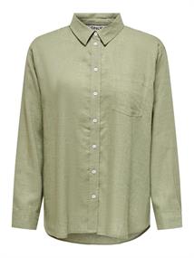 ONLBRUXELLES L/S LIN BL SHIRT PNT NOOS oil green