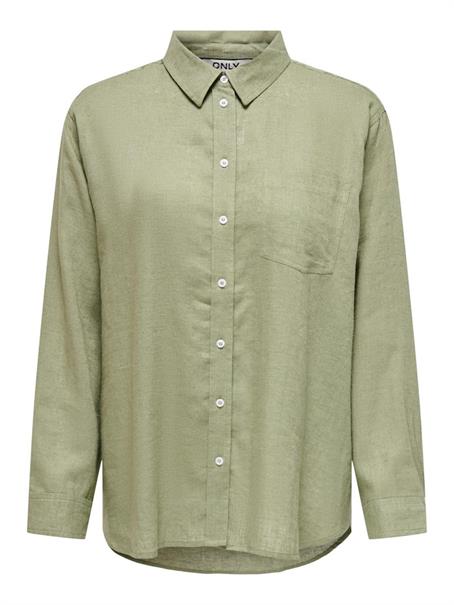 ONLBRUXELLES L/S LIN BL SHIRT PNT NOOS oil green