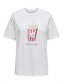 ONLBURST LIFE S/S POPCORN TOP BOX JRS bright white