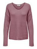 ONLCAMILLA V-NECK L/S PULLOVER KNT NOOS crushed berry