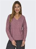 ONLCAMILLA V-NECK L/S PULLOVER KNT NOOS crushed berry