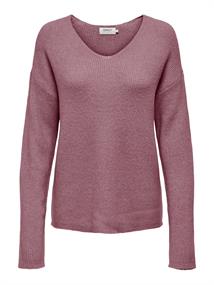 ONLCAMILLA V-NECK L/S PULLOVER KNT NOOS crushed berry