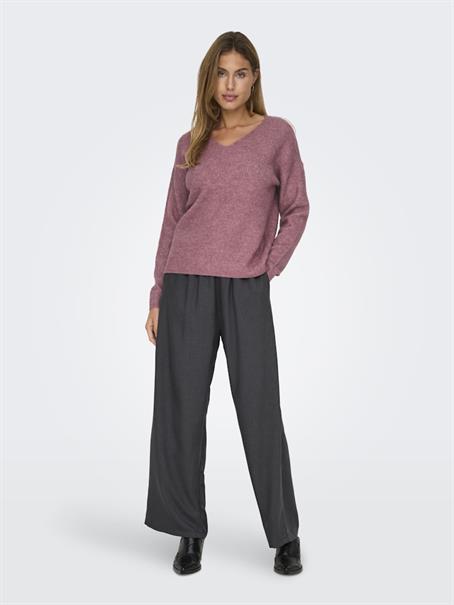 ONLCAMILLA V-NECK L/S PULLOVER KNT NOOS crushed berry