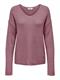 ONLCAMILLA V-NECK L/S PULLOVER KNT NOOS crushed berry