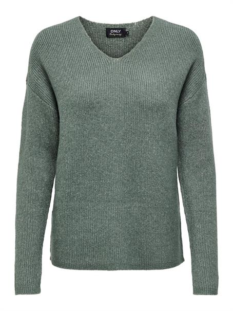 ONLCAMILLA V-NECK L/S PULLOVER KNT NOOS laurel wreath