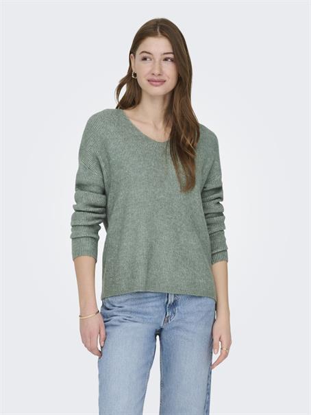 ONLCAMILLA V-NECK L/S PULLOVER KNT NOOS laurel wreath