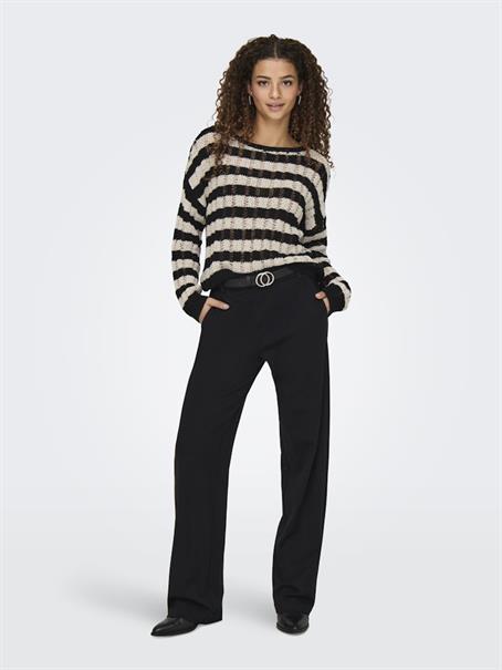 ONLCAPRI LS O-NECK CC KNT black
